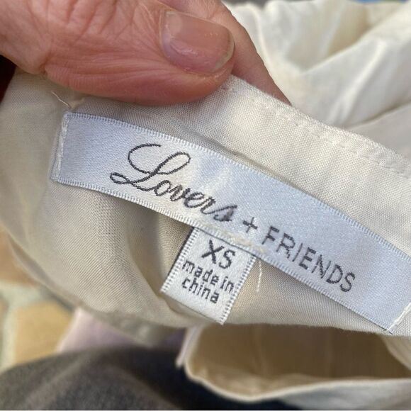 Lover + Friends JEANETTE Puff Sleeve Mini Dress in ivory size XS - Picture 9 of 10